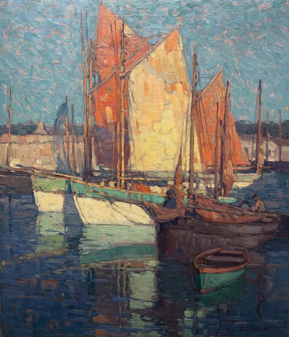 Edgar Payne, Brittany Boats, oil on canvas