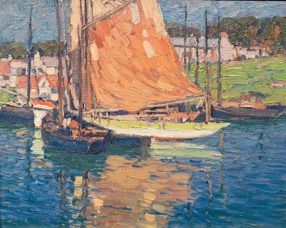 Edgar Payne, French Fishing Boats, oil on canvas