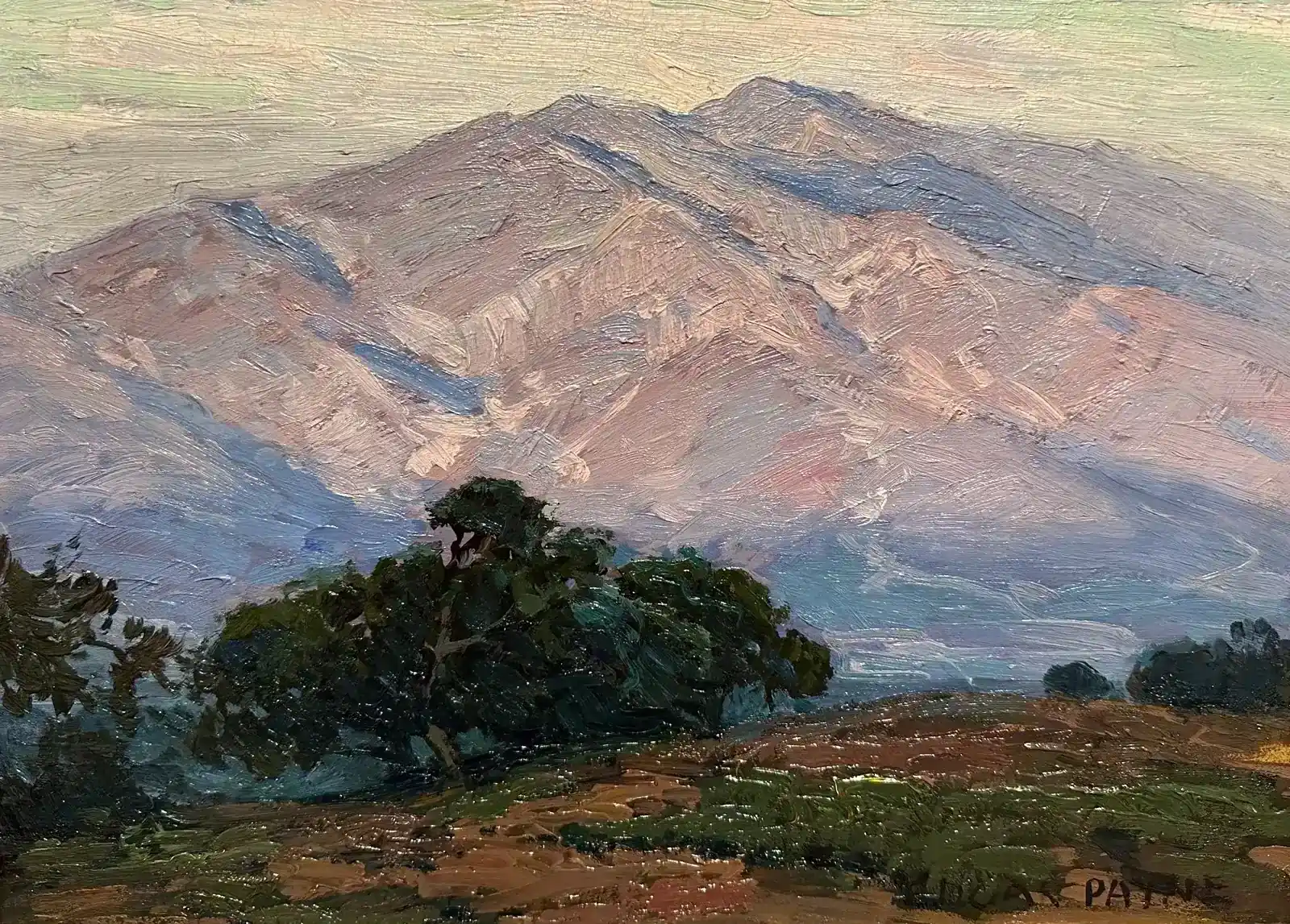 Edgar Payne, Lavender Hills, oil on board (sold by Steven Stern Fine Arts)
