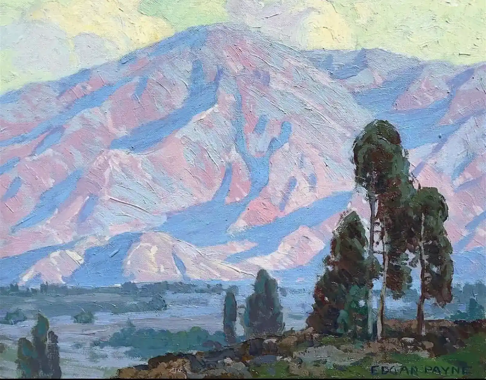 Edgar Payne, Lavender Hills, oil on canvas (sold by Steven Stern Fine Arts)