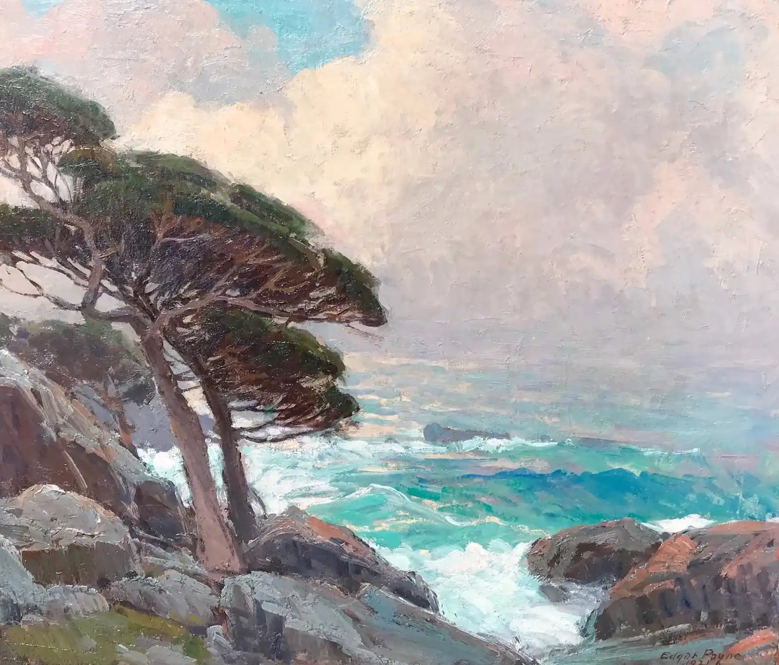Edgar Payne, Monterey Fog, oil on canvas (sold by Steven Stern Fine Arts)