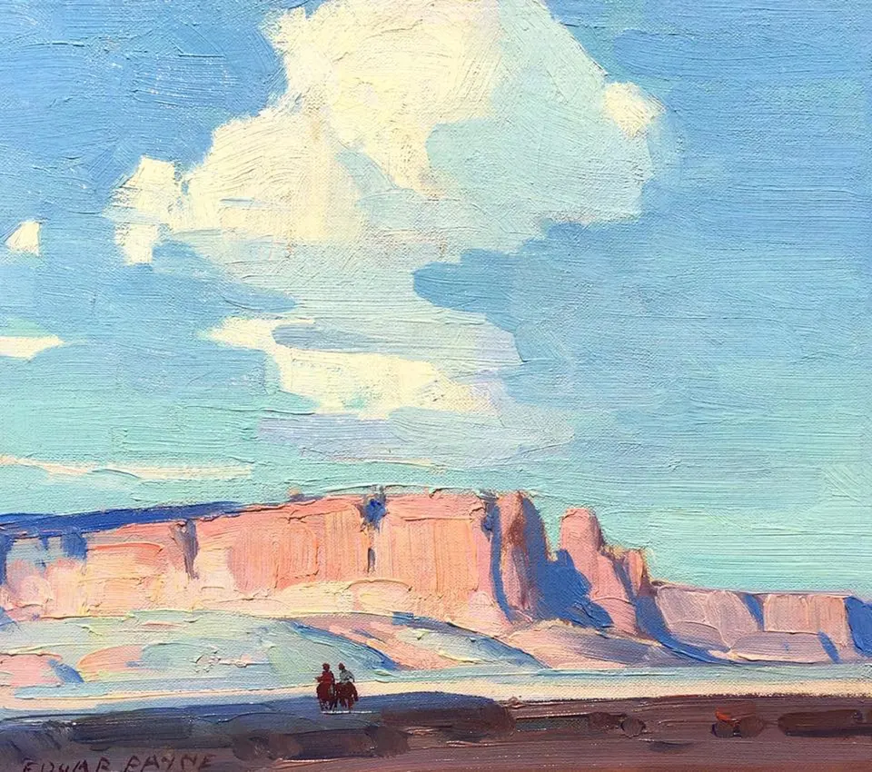 Edgar Payne, Navajo Riders, oil on board