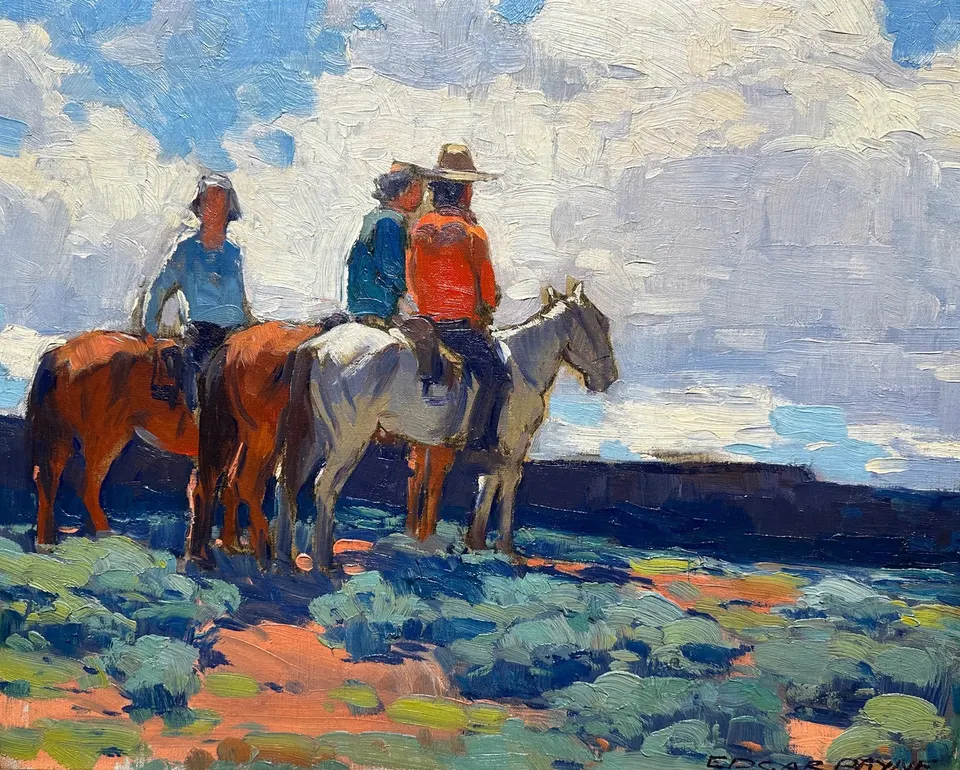 Edgar Payne, Riders, Canyon de Chelly, oil on canvas