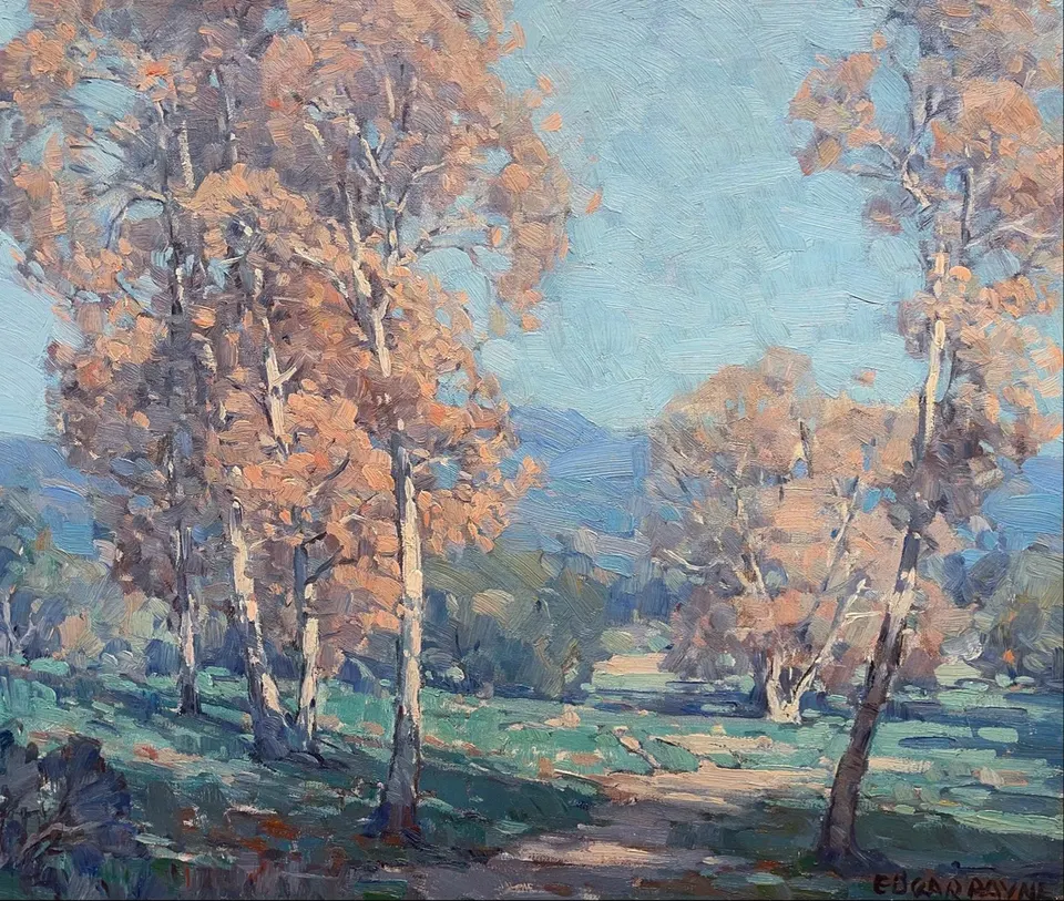 Edgar Payne, Santa Paula Sycamores, oil on canvas
